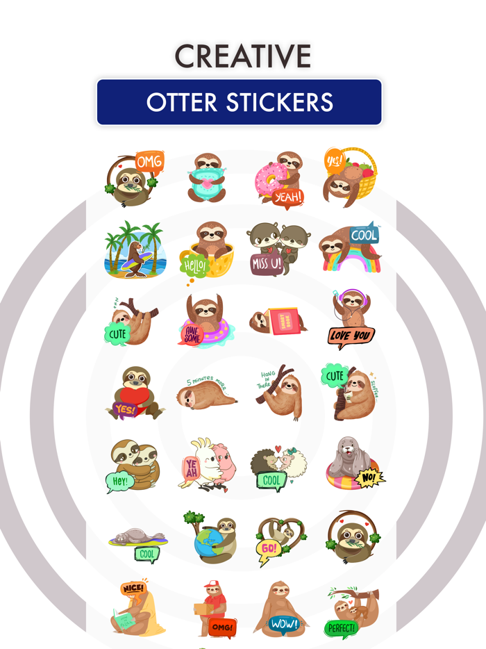 Funny Otters Stickers