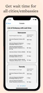 US Visa Wait Time screenshot #5 for iPhone