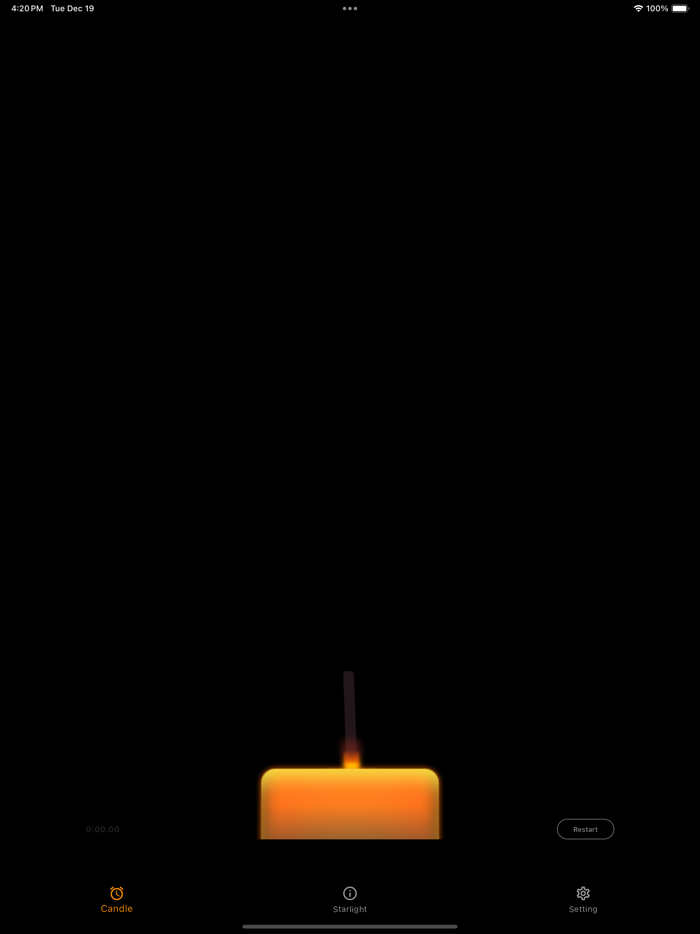 Candlelight zone out timer
