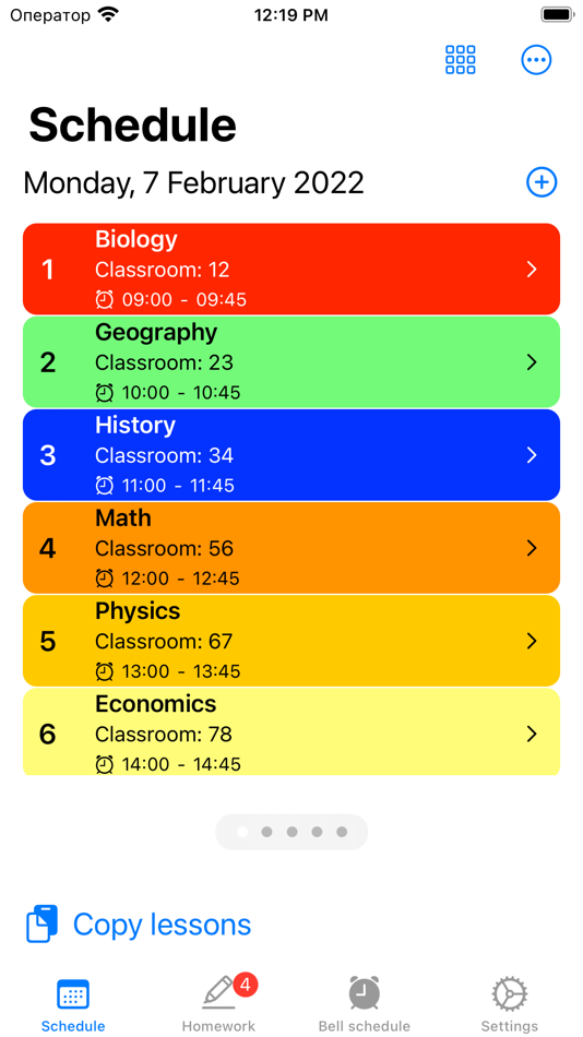 School Planner Class Schedule - 1.29 - (iOS)