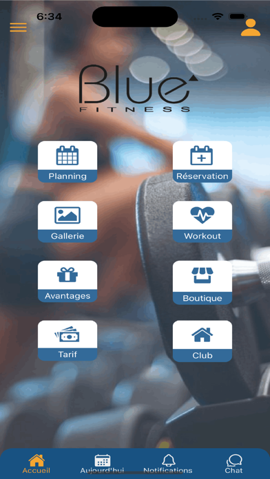 Blue Fitness Screenshot