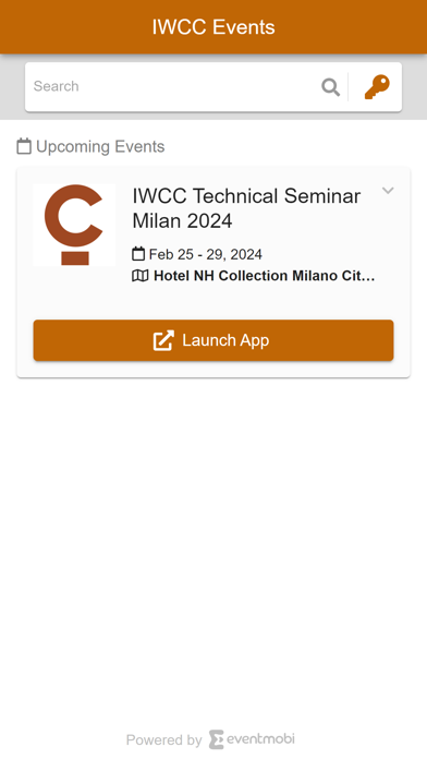IWCC Events Screenshot