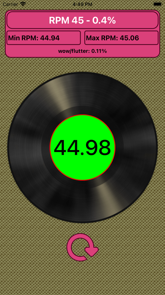 #7. RPM Meter for Turntable (iOS) 由: Krzysztof Gwiazda