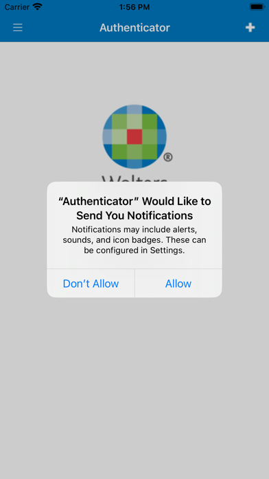 Wolters Kluwer Authenticator Screenshot