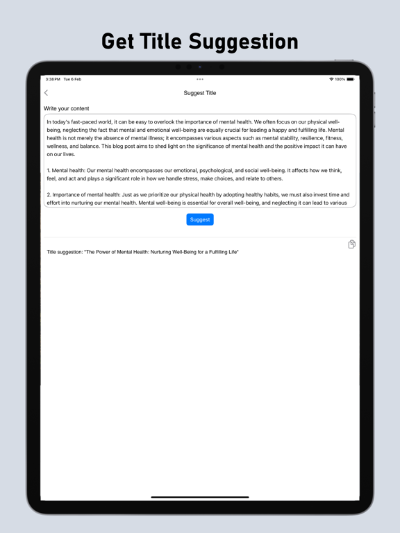 Blog Maker & Article Writer iPad screenshot 7 - Productivity app