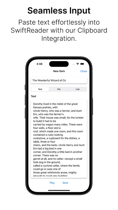 The SwiftReader Screenshot