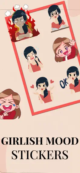 Game screenshot Girlish Mood Stickers apk