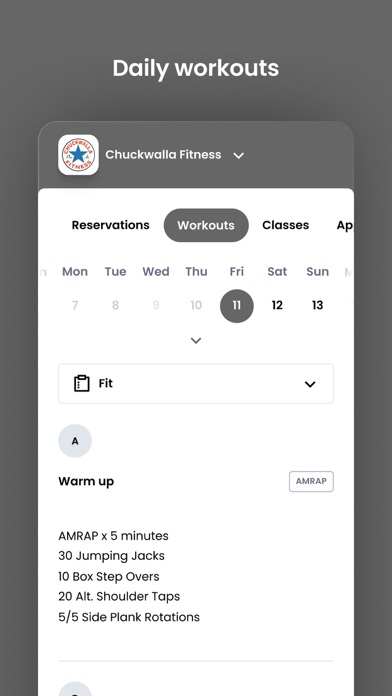 Chuckwalla Fitness Screenshot