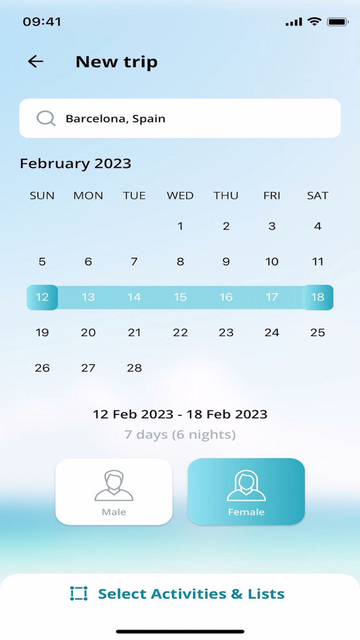 Packing List  Trip Planner