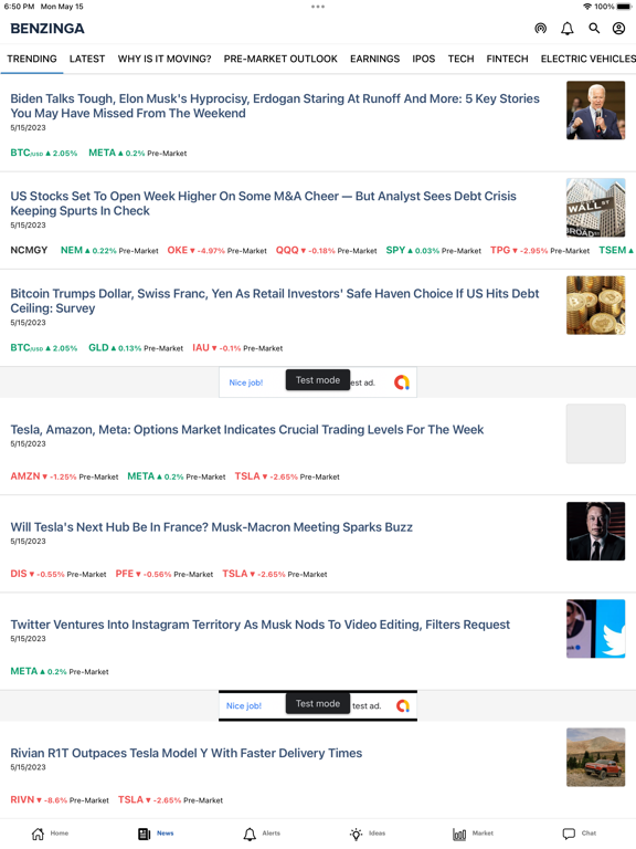 Screenshot #5 pour Benzinga Financial News & Data