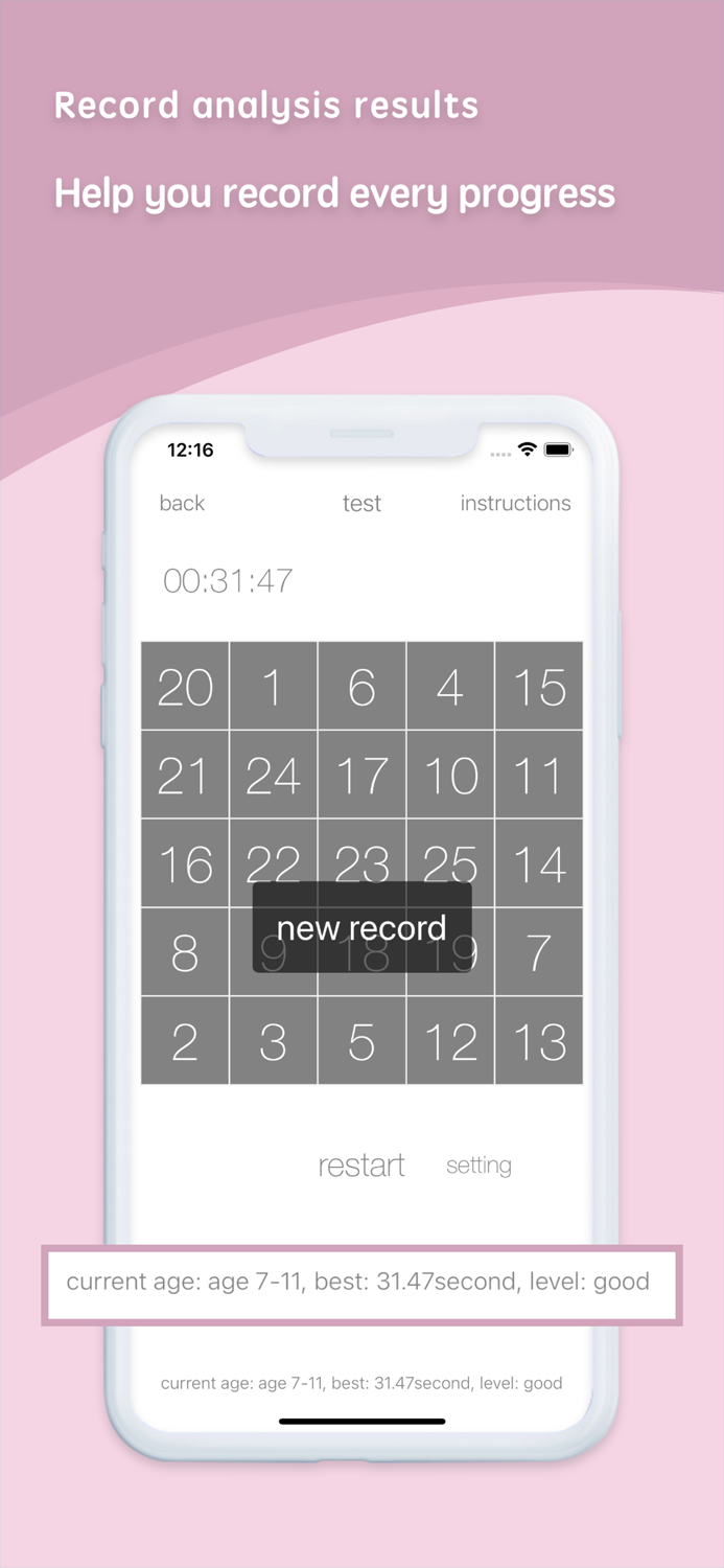 Schulte Grid-Puzzle games