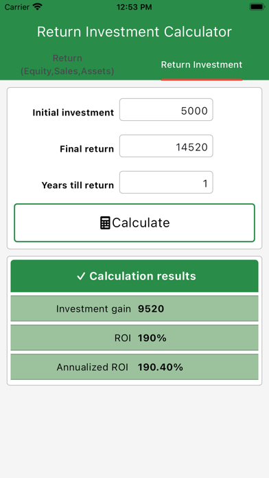 Screenshot #2 pour Investment Return Calculators