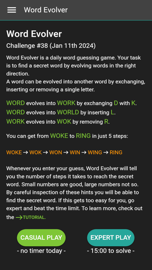 #3. Word Evolver (iOS) Podle: Roland Wiese