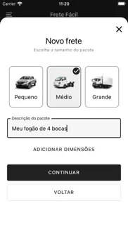 frete fácil iphone screenshot 4