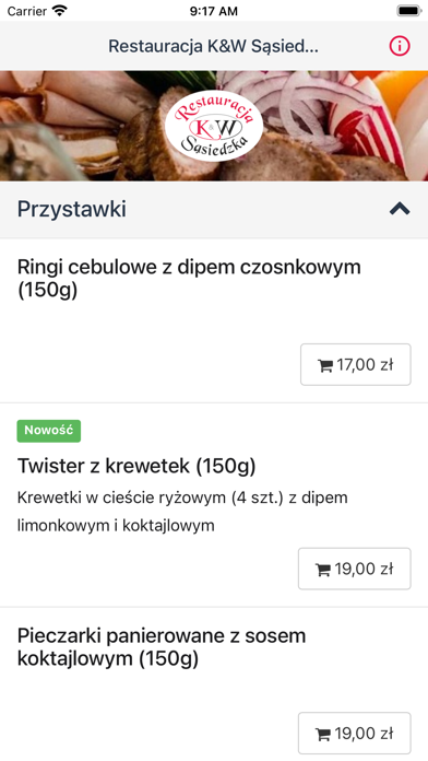 Restauracja K&W Sasiedzka app screenshot