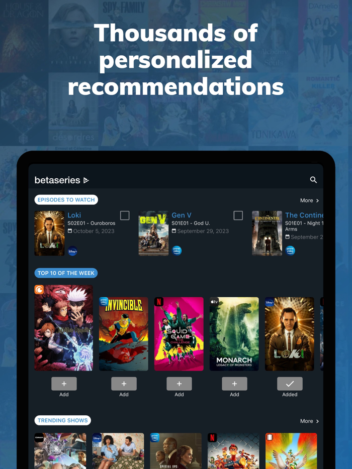 BetaSeries - TV Shows and Movies