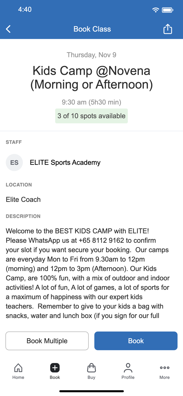Elite Coach Singapore