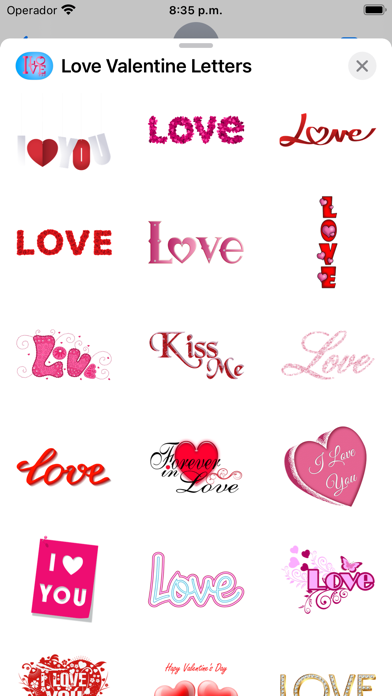 Screenshot #2 pour Love Valentine Letter Stickers