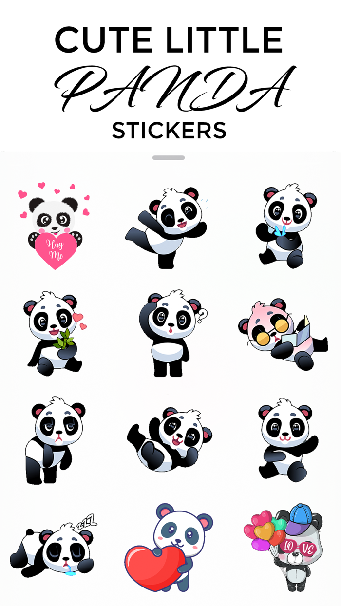 Cute Little Panda Stickers