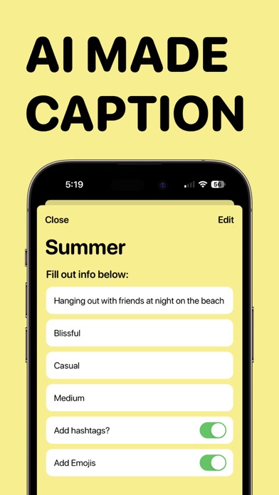 Screenshot #1 pour AI Caption Generator