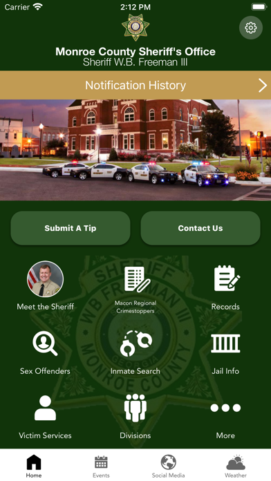 Monroe County Sheriff’s Office Screenshot