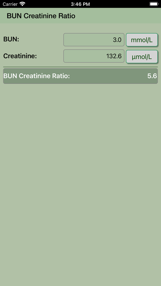 #2. BUN Creatinine Ratio Calculato (iOS) 由: Krzysztof Gwiazda