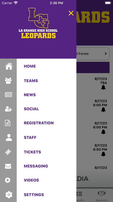 La Grange Leopards Athletics Screenshot