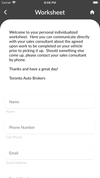 Toronto Auto Brokers Screenshot