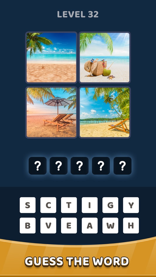 #2. 4 Pics 1 Word: Word Guess Game (iOS) By: Hiren Gabani