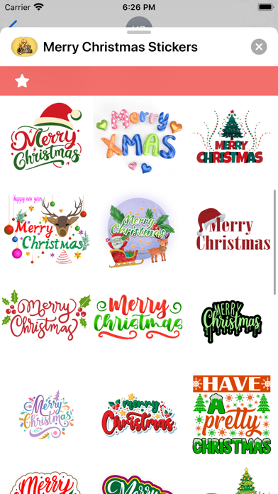 Merry Christmas Stickers. Screenshot