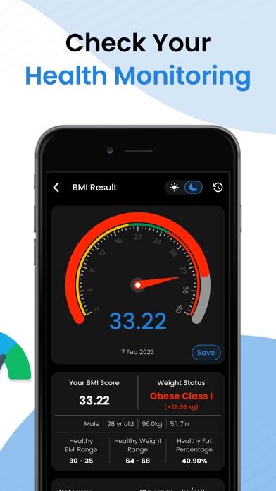 BMI Health Calculator Screenshot