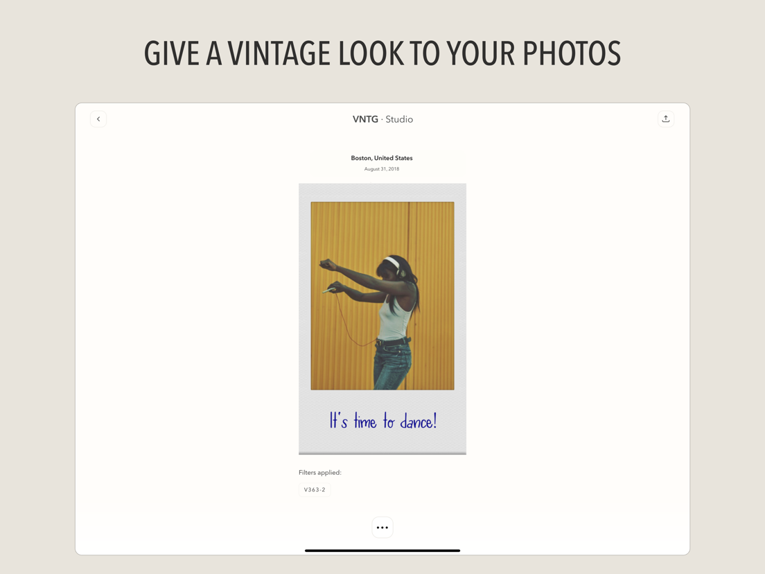 VNTG Vintage Photo Editor App voor iPhone, iPad en iPod touch