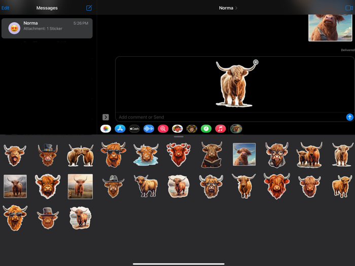 Highland Cow Stickers