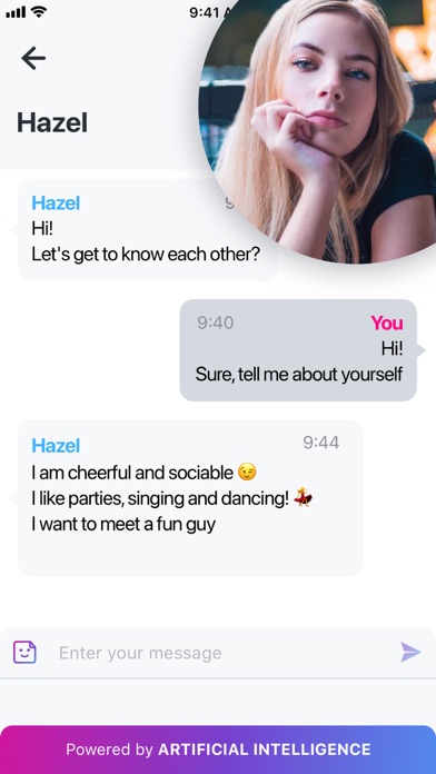 Virtual Girl – AI Chatbot Screenshot