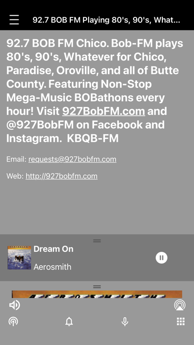 92.7 Bob FM Chico Screenshot