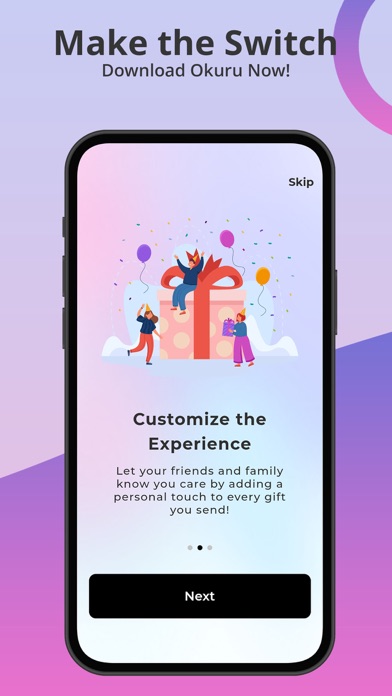 Okuru Gift Card App Screenshot