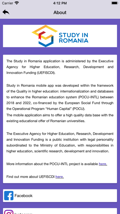 StudyInRomania Screenshot