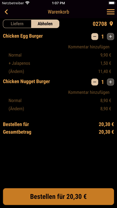 Burger-Imbiss Endhaltestelle Screenshot
