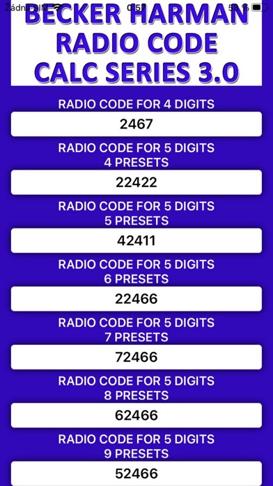RADIO CODE for BECKER Screenshot