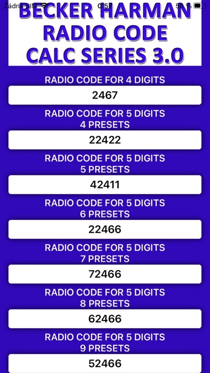 RADIO CODE for BECKER
