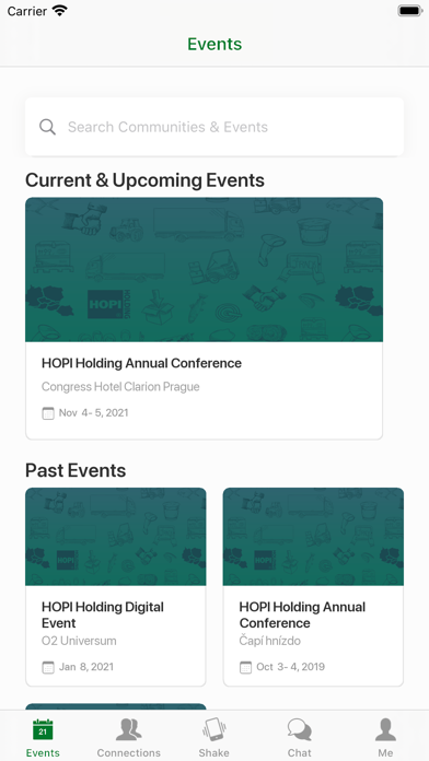 HOPI HOLDING Events Screenshot