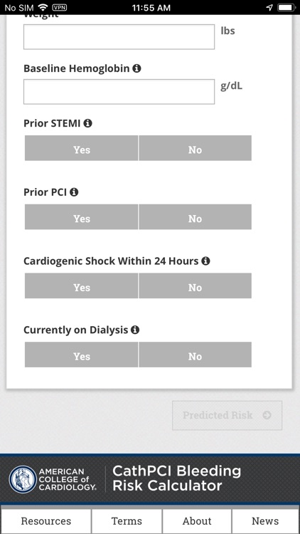 CathPCI Risk Calculator