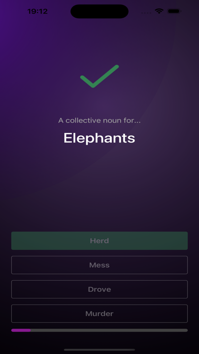 Collective Nouns Quiz Screenshot