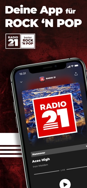RADIO 21 - bester ROCK 'N POP on the App Store