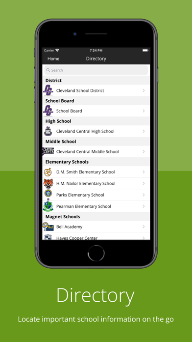 Cleveland School District Screenshot