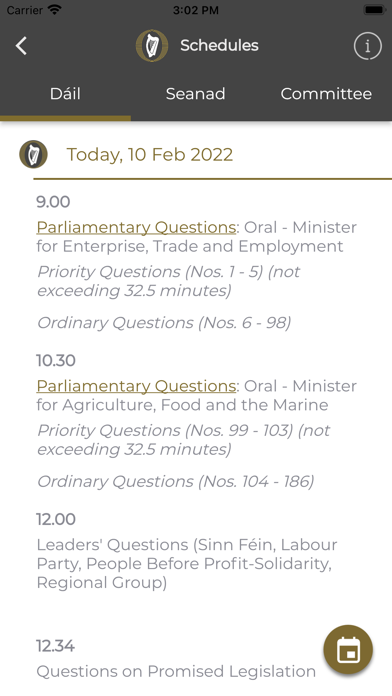 Houses of the Oireachtas Screenshot