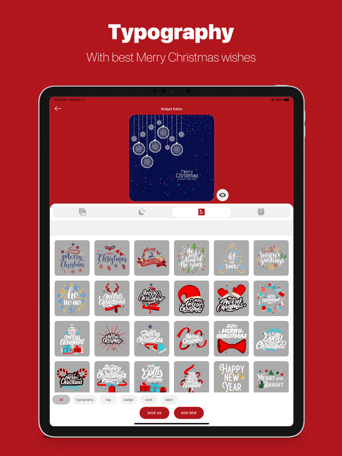 Christmas Widgets