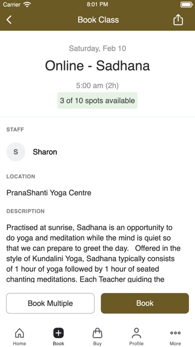 PranaShanti Yoga Centre Screenshot