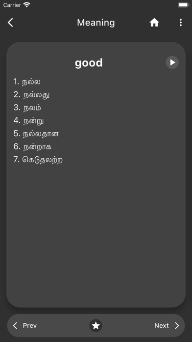 Tamil Dictionary Screenshot