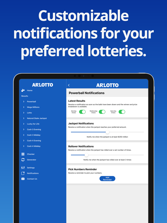 Arkansas Lottery Numbers iPad screenshot 5 - Entertainment app